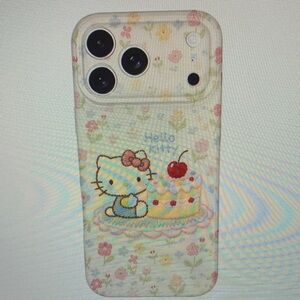 Hello Kitty Floral Phone Case - Cream